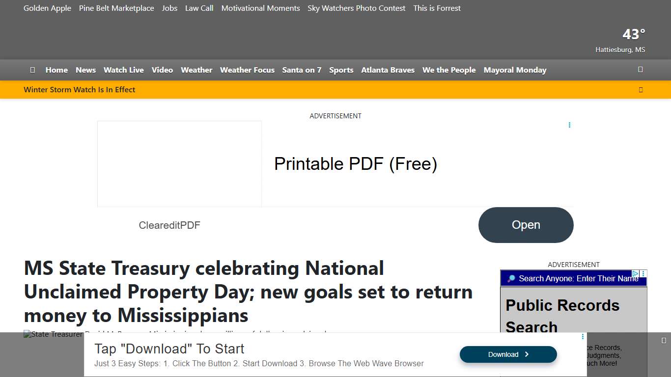 MS State Treasury celebrating National Unclaimed Property Day; new goals set to return money to Mississippians